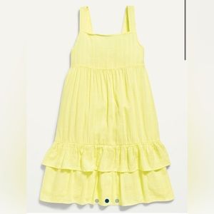 Old navy sleeveless tiered textured Dobby dress for kids